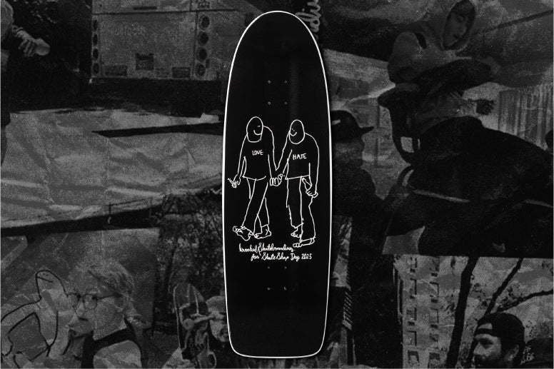 Krooked Mark Gonzales Skate Shop Day Hate Beamer Skateboard Deck 10.75"