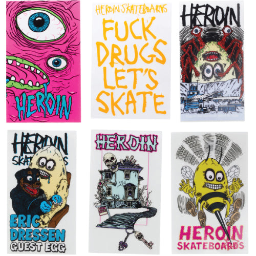 Heroin Haunted House Stickers