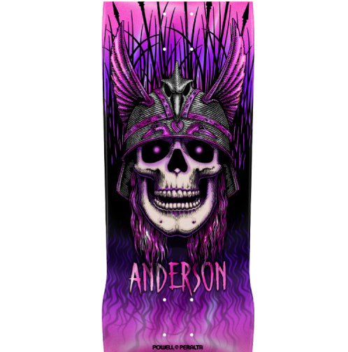 Powell Peralta Andy Anderson Heron Skateboard Deck Pink Foil 9.13" graphic
