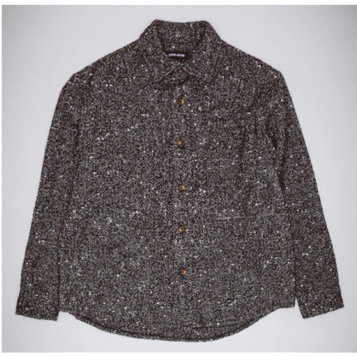 FA Herringbone Heavyweight Flannel Overshirt - Black
