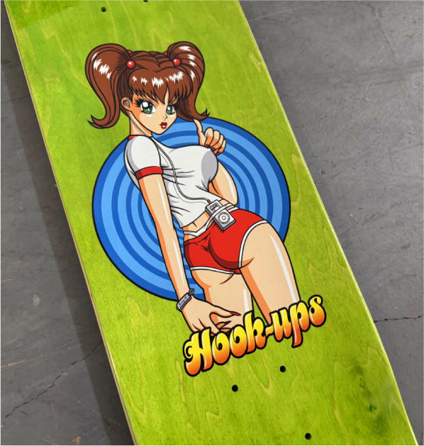 Hook-Ups Hitchhiking Sakura Skateboard Deck 8.25" top close