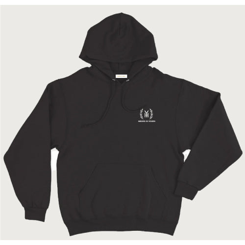 Hours Is Yours Monogram Logo Hoodie - Black