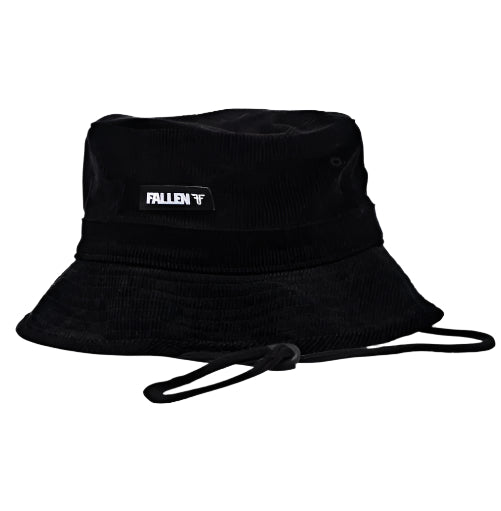 Fallen Hunter Bucket Hat - Black/Black Corduroy