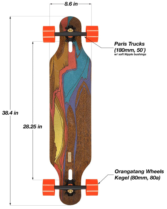 Loaded Icarus Flex 2 Longboard Complete 38.4" features