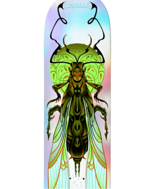 Birdhouse Schaar Ilham Insects Holographic Skateboard Deck 8.25" close