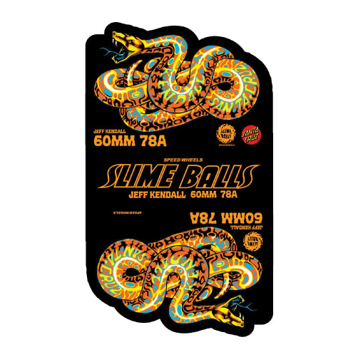 Santa Cruz OG Slime Balls Kendall Snake Skateboard Wheels 60MM 78A packaging