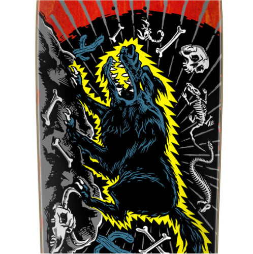 Santa Cruz Kendall Wolf Shaped Skateboard Deck 9.28"