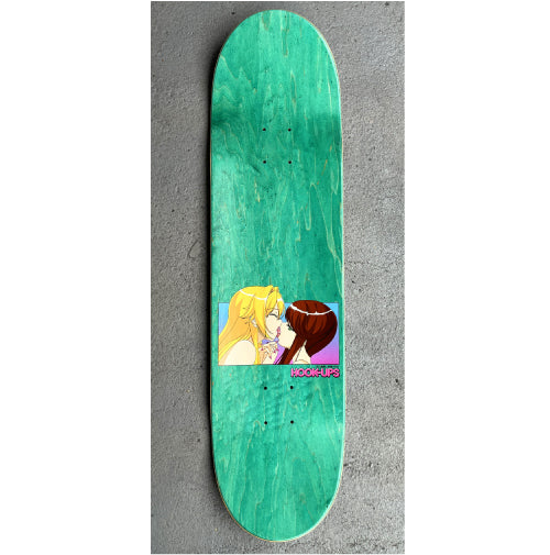 Hook-Ups Kissing Girls Skateboard Deck Blue Veneer 8.5"