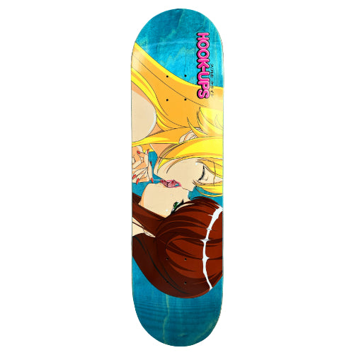 Hook-Ups Kissing Girls Skateboard Deck Blue Veneer 8.5"