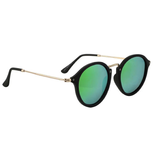 Glassy Klein Polarized Sunglasses - Black/Green Mirror
