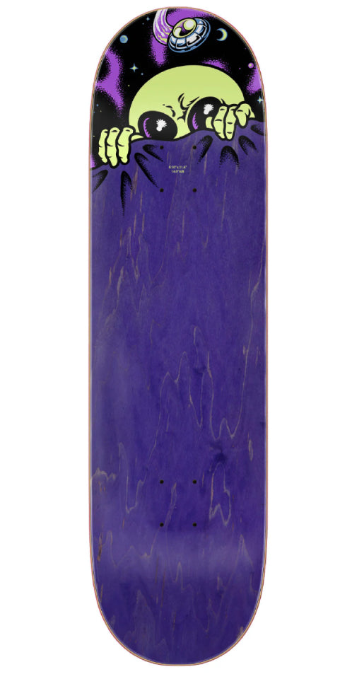 Santa Cruz Knibbs Invasion Hand Skateboard Deck 8.5" top