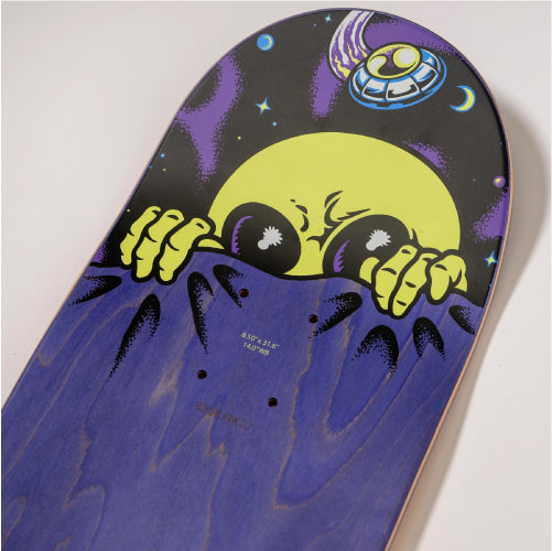 Santa Cruz Knibbs Invasion Hand Skateboard Deck 8.5" top close