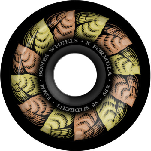 Bones X-Formula V6 Wide-cut Leaving Wheels Black 53MM 99A