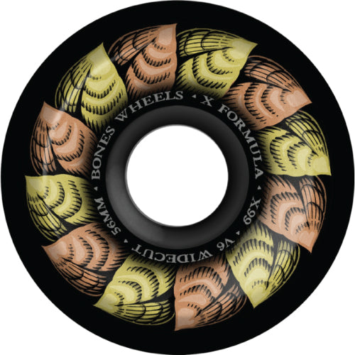 Bones X-Formula V6 Leaving Wide-cut Black Wheels 56MM 99A