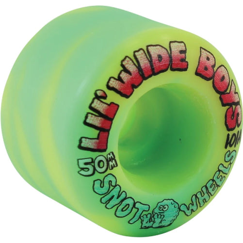 Snot Lil' Wide Boys Wheels Green/Yellow Swirl 50MM 101A