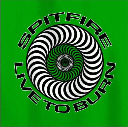 Spitfire Classic Live to Burn Tee - Kelly Green close