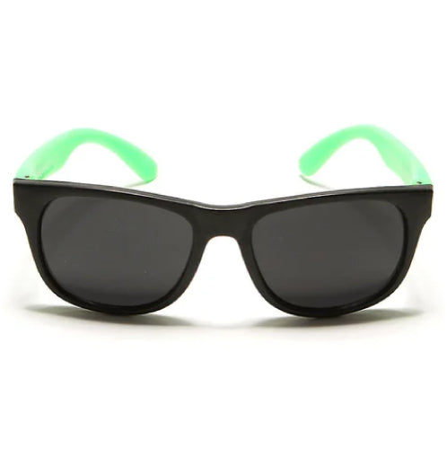 Thrasher Logo Sunglasses - Black/Neon Green front