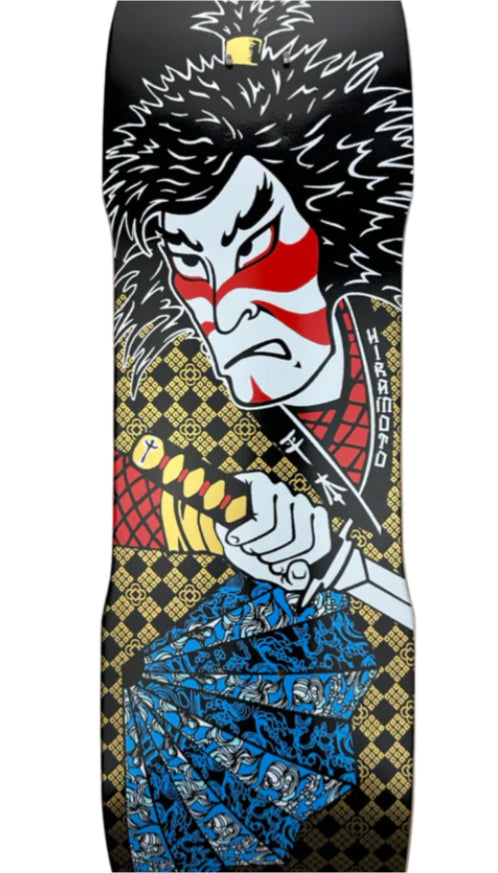 Hosoi Lonny Hiramoto Samurai Skateboard Deck 9.0" black close