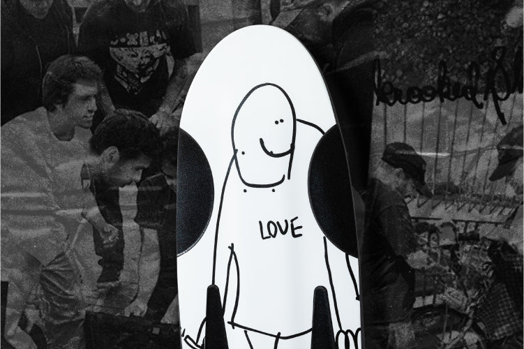 Krooked Mark Gonzales Skate Shop Day Love Beamer Skateboard Deck 10.75"
