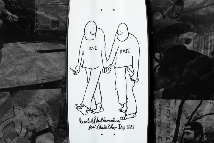 Krooked Mark Gonzales Skate Shop Day Love Beamer Skateboard Deck 10.75"