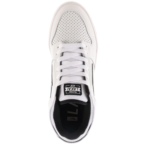 Lakai Telford Low Skate Shoe - White/Black Leather