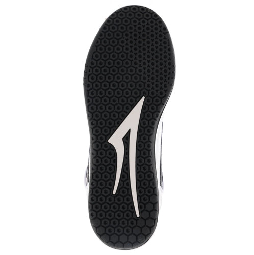 Lakai Telford Low Skate Shoe - White/Black Leather