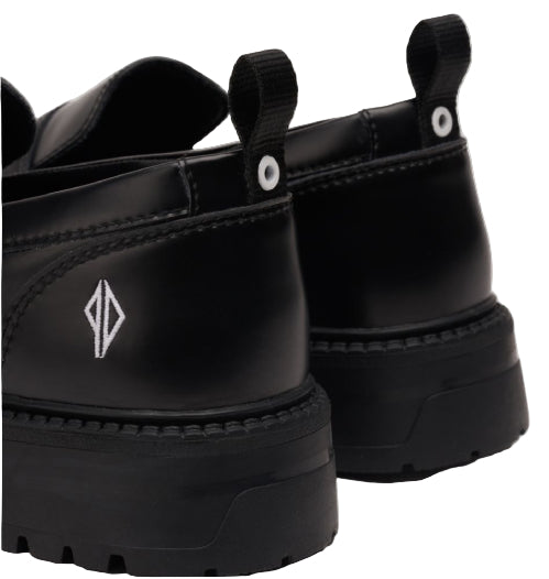 Hours is Yours Cohiba Dollin Lug Loafer - Premium Black Leather back 2