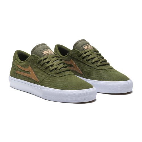 Lakai Manchester Skateboarding Shoe - Olive Corduroy