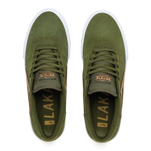 Lakai Manchester Skateboarding Shoe - Olive Corduroy