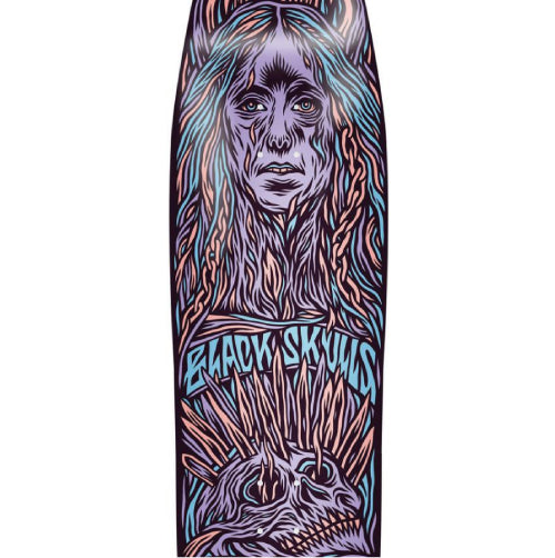 Heroin Mandy X Newell Shaped Skateboard Deck 9.25"
