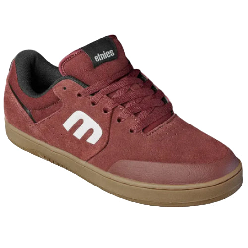 Etnies Marana Michelin Skate Shoe - Maroon/Black/White profile