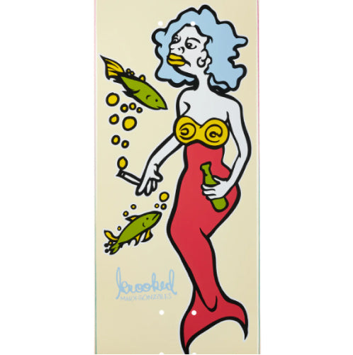 Krooked Gonz Mermaid Skateboard Deck 8.25"