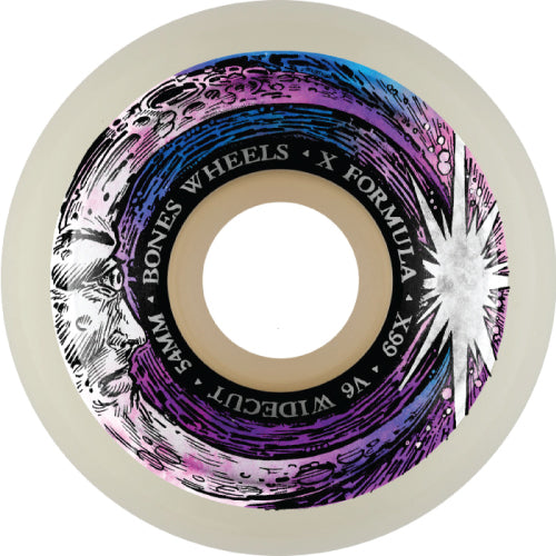 Bones X-Formula V6 Wide-cut Moon Beam Skateboard Wheels 54MM 99A