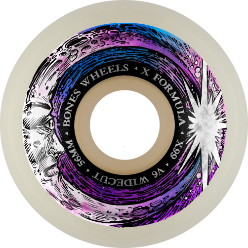 Bones X-Formula V6 Wide-cut Moon Beam Skateboard Wheels 56MM 99A
