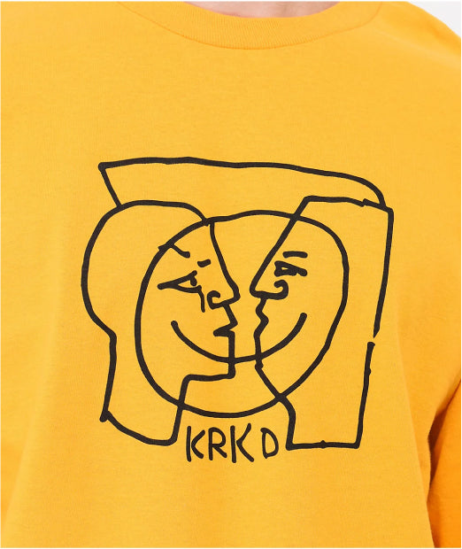 Krooked Moonsmile Long Sleeve Tee - Gold/Black