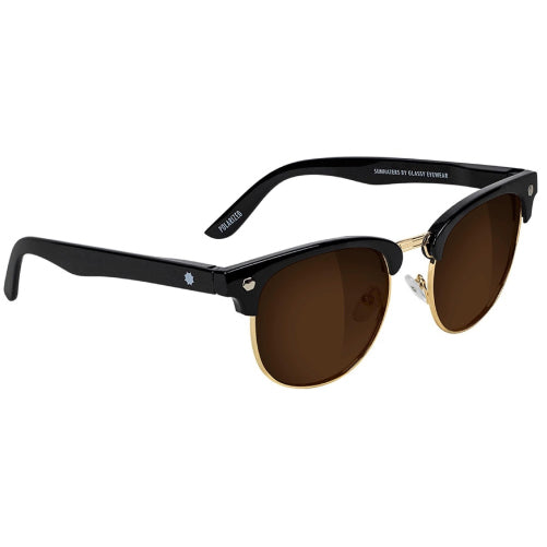 Glassy Morrison Polarized Sunglasses - Black/Brown Lens