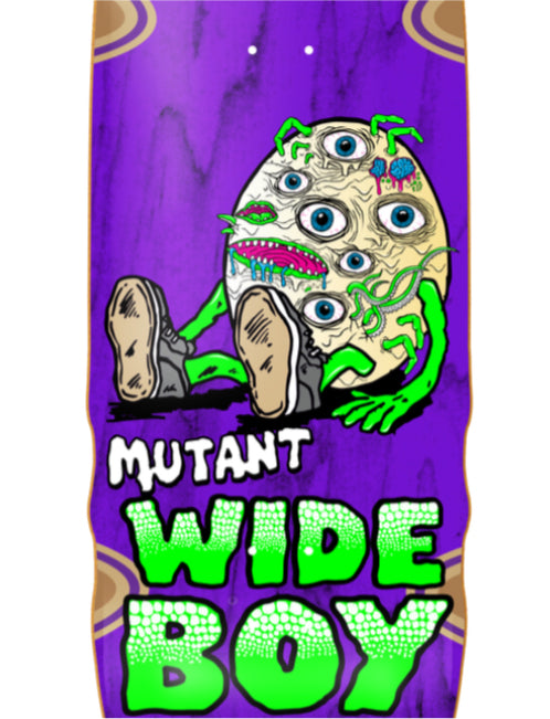Heroin Mutant Wide Boy Skateboard Deck 10.4" purple close