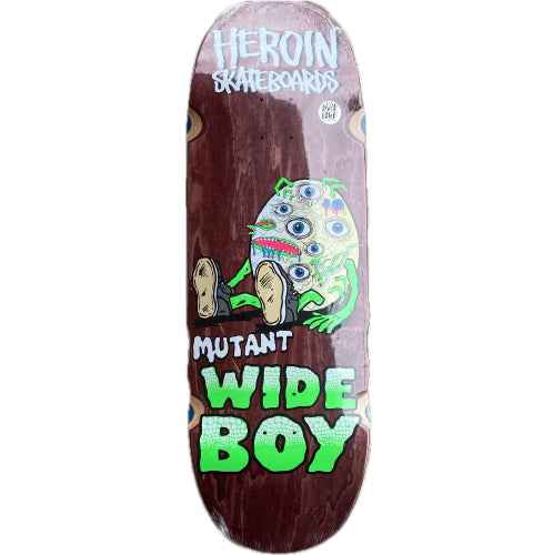 Heroin Mutant Wide Boy Skateboard Deck 10.4" brown