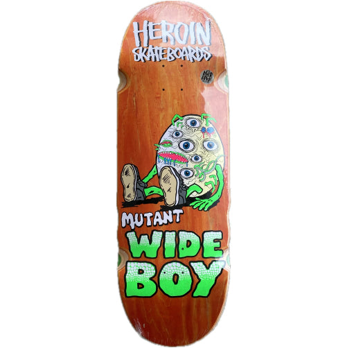 Heroin Mutant Wide Boy Skateboard Deck 10.4" orange