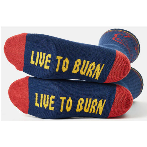 Spitfire Bighead Crew Socks - Navy/Red/Gold