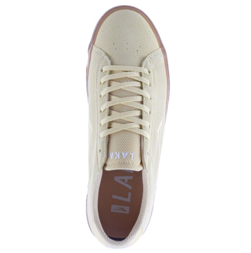 Lakai Newport Skate Shoe - Light Yellow Suede