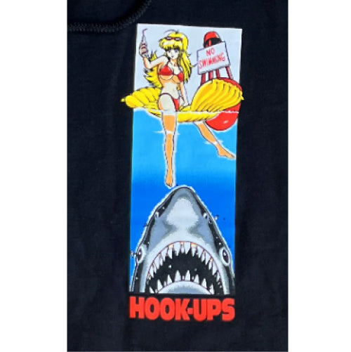 Hook-Ups No Swimming Hoodie - Black
