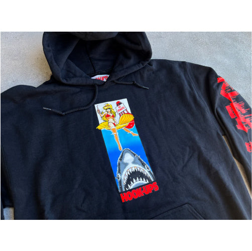 Hook-Ups No Swimming Hoodie - Black