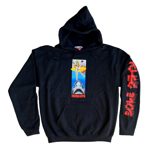 Hook-Ups No Swimming Hoodie - Black