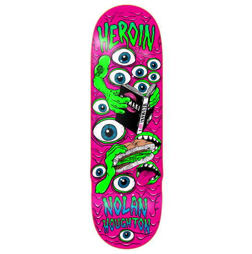 Heroin Nolan Mutate or Die Skateboard Deck 9.5" full