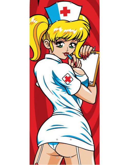 Hook-Ups Nurse Angel Skateboard Deck 8.25" close