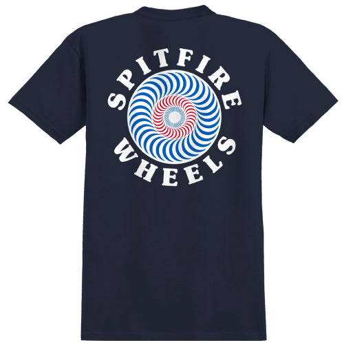 Spitfire OG Classic Fill Tee - Navy/White/Blue/Red