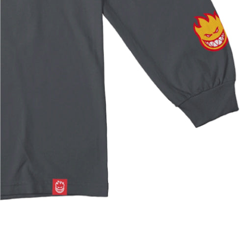 Spitfire Old E Bighead Fill Sleeve Long Sleeve Tee - Charcoal/Gold