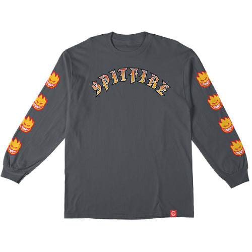 Spitfire Old E Bighead Fill Long Sleeve - Charcoal/Gold