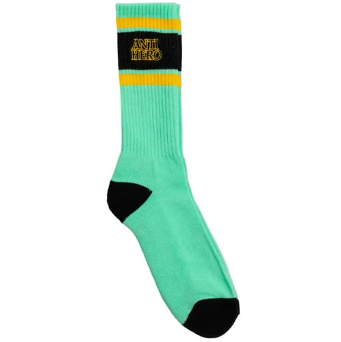 Antihero Outline Embroidered Crew Socks - Green